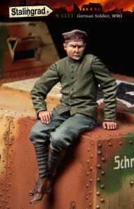 画像1: スターリングラード[ST1113]1/35WWIドイツ戦車兵(3)腰掛ける老練な戦車兵 (1)