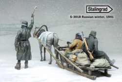 画像3: スターリングラード[ST3018]1/35ロシアの冬将軍 馬の引くソリに乗るドイツ兵