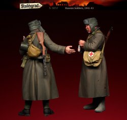 画像2: スターリングラード[ST3057]1/35ロシア赤軍41〜43年冬(7)合唱を振舞う二人の衛生兵