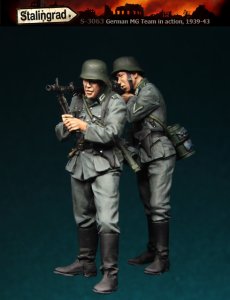 画像1: スターリングラード[ST3063]1/35ドイツ歩兵1939〜43(3)MGチーム(2体入)掃射開始 (1)