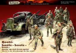 画像2: スターリングラード[ST3100]1/35ロシア兵「行軍中」クルスク1943(マキシマムMG付)10体入りビッグセット