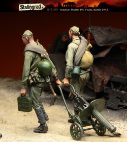画像3: スターリングラード[ST3109]1/35ロシア兵クルスク1943(9)マキシムMGを引く兵士(2体入)