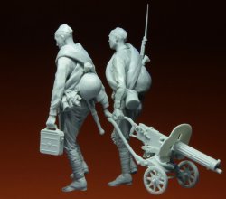 画像4: スターリングラード[ST3109]1/35ロシア兵クルスク1943(9)マキシムMGを引く兵士(2体入)