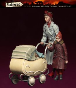 画像1: スターリングラード[ST3114]1/35ヨーロッパの難民1939〜45(4)乳母車と娘の手を引く母 (1)