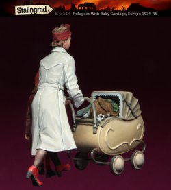 画像3: スターリングラード[ST3114]1/35ヨーロッパの難民1939〜45(4)乳母車と娘の手を引く母