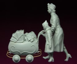 画像5: スターリングラード[ST3114]1/35ヨーロッパの難民1939〜45(4)乳母車と娘の手を引く母
