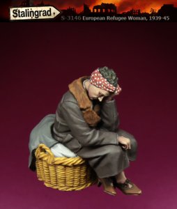 画像1: スターリングラード[ST3146]1/35欧州の市民1939〜45(6)うな垂れる難民女性 (1)