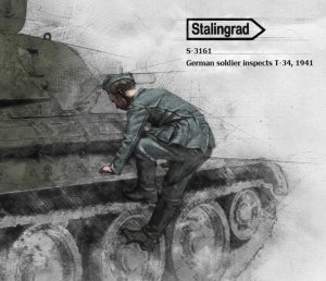 画像1: スターリングラード[ST3161]1/35T-34を検分する独兵1941(1)車体に乗る兵 (1)