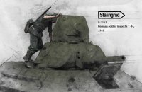 スターリングラード[ST3163]1/35T-34を検分する独兵1941(3)ハッチを開ける兵