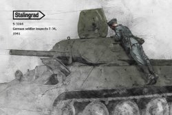 画像1: スターリングラード[ST3164]1/35T-34を検分する独兵1941(4)砲塔内を覗く兵