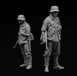 画像2: スターリングラード[ST3167]1/35待機する独兵1941(2)検分を見届ける兵