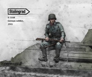 画像1: スターリングラード[ST3168]1/35待機する独兵1941(3)車体の隅に座る兵 (1)