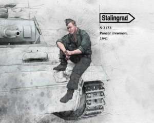 画像1: スターリングラード[ST3173]1/35休息する独機甲師団1941(3)車体に腰掛ける戦車兵 (1)