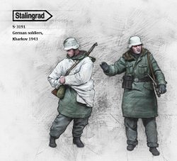 画像1: スターリングラード[ST3191]1/35ドイツ装甲擲弾兵ハリコフ1943冬(1)戦闘準備に入る擲弾兵(2体セット)