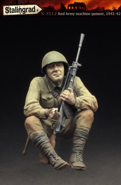 画像2: スターリングラード[ST3512]1/35露赤軍激戦のあと1941〜42(2)一服する機関銃手