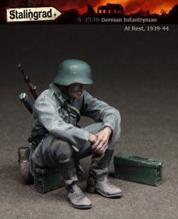 画像1: スターリングラード[ST3536]1/35休息する独兵1939〜44(6)疲労した射撃助手
