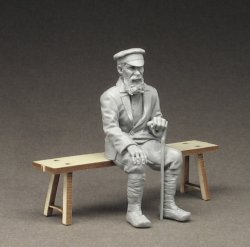 画像3: スターリングラード[ST3542]1/35WWII腰掛けるロシアの老人(ベンチ付)