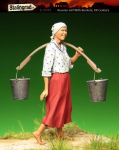 画像1: スターリングラード[ST3543]1/35WWII水汲みするロシア人女性 (1)