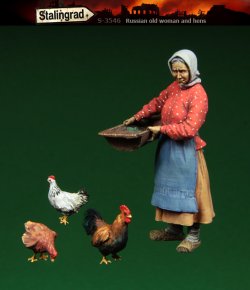画像2: スターリングラード[ST3546]1/35WWII初老のロシア農婦と鶏