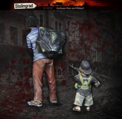 画像3: スターリングラード[ST3722]1/35廃品回収の男と銃を持つ小柄な男(2体セット)
