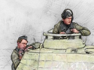 画像1: スターリングラード[ST3179]1/35 WWIIドイツパンター戦車搭乗員セット 小休止する戦車兵(2体入) コーヴェリ1944年4月 (1)
