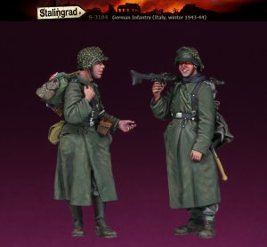 画像1: スターリングラード[ST3184]1/35 WWII ドイツ歩兵 冬装備の射撃手と衛生兵 イタリア冬 (1)