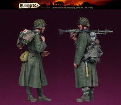 画像3: スターリングラード[ST3184]1/35 WWII ドイツ歩兵 冬装備の射撃手と衛生兵 イタリア冬