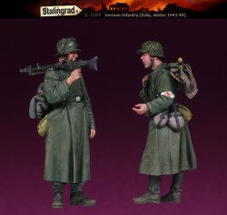 画像4: スターリングラード[ST3184]1/35 WWII ドイツ歩兵 冬装備の射撃手と衛生兵 イタリア冬