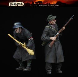 画像2: スターリングラード[ST3211]1/35 WWII 独 国民突撃隊の死闘1945 古参兵、最後の反撃(2体セット)