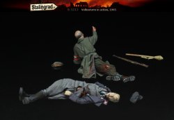 画像3: スターリングラード[ST3213]1/35 WWII 独 国民突撃隊の死闘1945 息絶えた戦友と救えない重傷者(2体セット)
