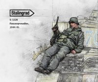 スターリングラード[ST3228]1/35 WWII ドイツ擲弾兵1943〜45(6)寝そべる跨乗兵