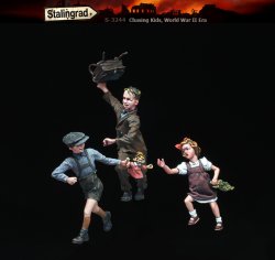 画像2: スターリングラード[ST3244]1/35 WWII 汎用 追いかけっこをする子供(3体入)