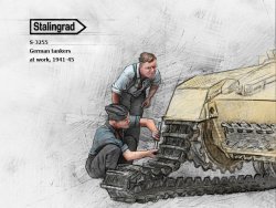 画像1: スターリングラード[ST3255]1/35 WWII ドイツ戦車整備兵セット1941〜45 履帯交換(2体入)