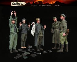 画像2: スターリングラード[ST3260]1/35 WWII ソビエト/ドイツ 投降したドイツ兵とソビエト兵「こいつを尋問する…！」1944-45 ビッグセット(5体入)