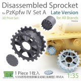 T-Rex Studio[TR35036]1/35 IV号戦車用後期型起動輪 整備分解再現セットA