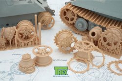 画像3: T-Rex Studio[TR35082]1/35 WWIIドイツキングタイガー重戦車用18枚歯起動輪 初期型2個セット