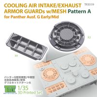 T-Rex Studio[TR35119]1/35 WWII ドイツ パンサーG型初期/中期型用ラジエター吸排気口装甲グリルセット メッシュ付 パターンA