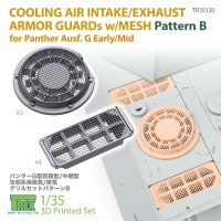 T-Rex Studio[TR35120]1/35 WWII ドイツ パンサーG型初期/中期型用ラジエター吸排気口装甲グリルセット メッシュ付 パターンB