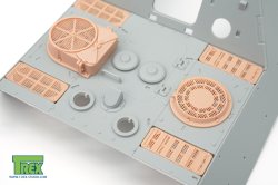 画像8: T-Rex Studio[TR35121]1/35 WWII ドイツ パンサーG型後期型/ヤークトパンサーG2型用ラジエター吸排気口装甲グリルセット メッシュ付