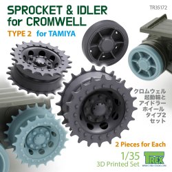 画像1: T-Rex Studio[TR35172]1/35 WWII イギリス クロムウェル巡航戦車用起動輪/誘導輪セット タイプ2(タミヤ用)