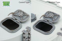 画像3: T-Rex Studio[TR35209]1/35 WWII ドイツ タイガーI重戦車初期/中期型用 装填手ハッチ 鋳造/溶接タイプ2in1(2個入)