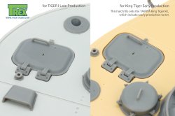 画像2: T-Rex Studio[TR35212]1/35 WWII ドイツ タイガーI重戦車後期型用 装填手ハッチ 2ピースタイプ(2個入)