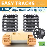 T-Rex Studio[TR84004]1/48 WWII ドイツキングタイガー18枚歯起動輪用履帯 後期型 左右対称型 起動輪付