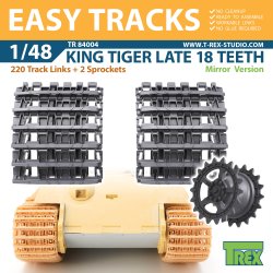画像1: T-Rex Studio[TR84004]1/48 WWII ドイツキングタイガー18枚歯起動輪用履帯 後期型 左右対称型 起動輪付