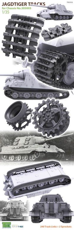 画像2: T-Rex Studio[TR85058]1/35 WWII ドイツヤークトタイガー シャーシNo.305003用履帯 起動輪付