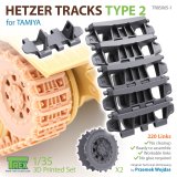 T-Rex Studio[TR85065-1]1/35 WWII ドイツ ヘッツァー駆逐戦車用履帯 Type2 起動輪付(タミヤ用)