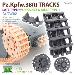 画像1: T-Rex Studio[TR85077-1]1/35 WWII ドイツ 38(t)軽戦車用 後期型履帯 起動輪/誘導輪Type1付(タミヤ用)