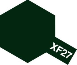 画像1: アクリルミニ XF-27ブラックグリーン