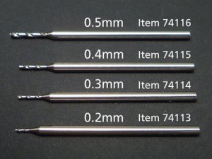 画像1: 精密ドリル刃0.4mm(軸径1.0mm) (1)