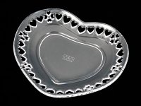 ミニチュア食器 ハートのお皿(透明87ミリ)
